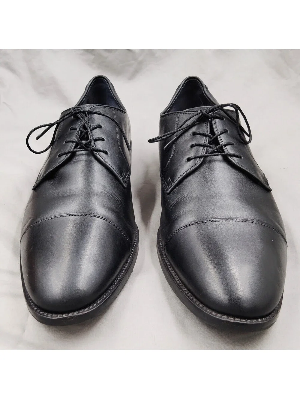 Cole Haan C11630 Lenox Hill Men's 10.5 M Black Leather Cap Toe Dress Shoes